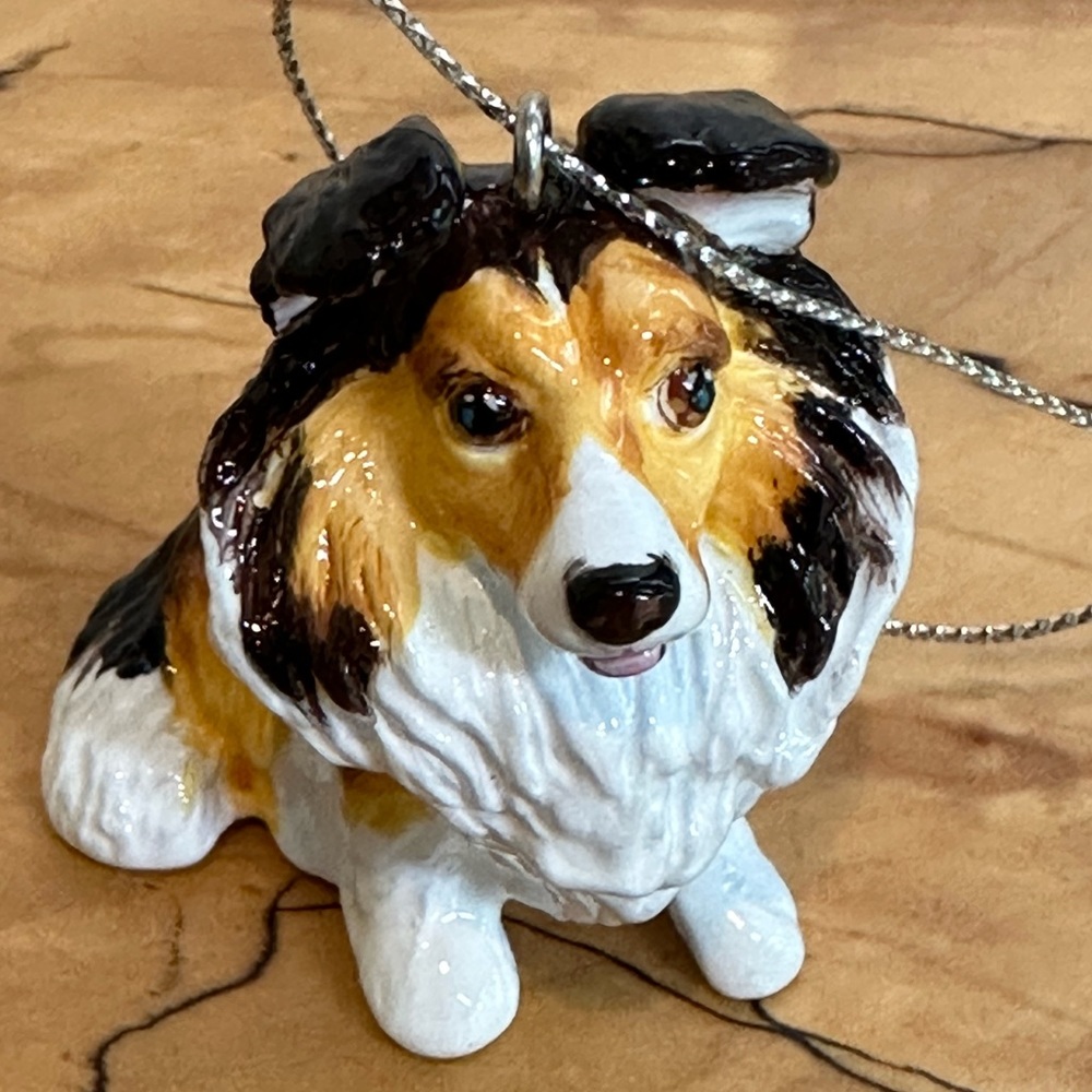 Tri Color Sheltie Ornament New